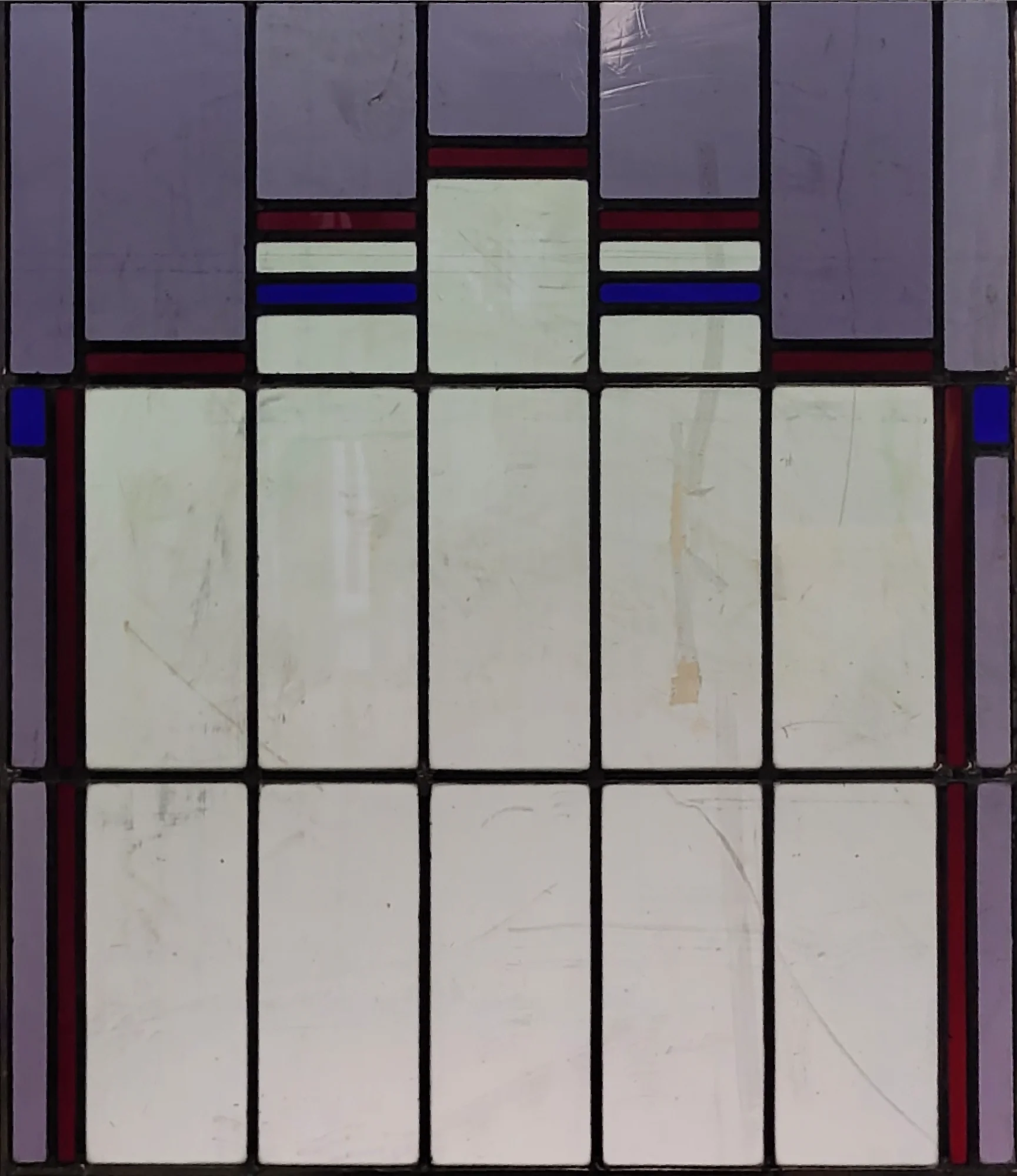 Geometrisch Art Deco paars blauw